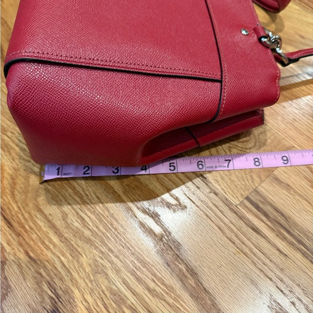 Coach Brooke Carryall Crossbody Leather Red Purse Shoulder Bag G1857-F25397 - Picture 3 of 16